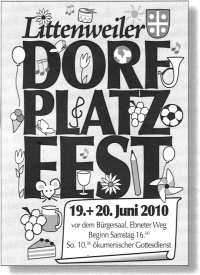 Plakat: Littenweiler Dorfplatzfest 2010